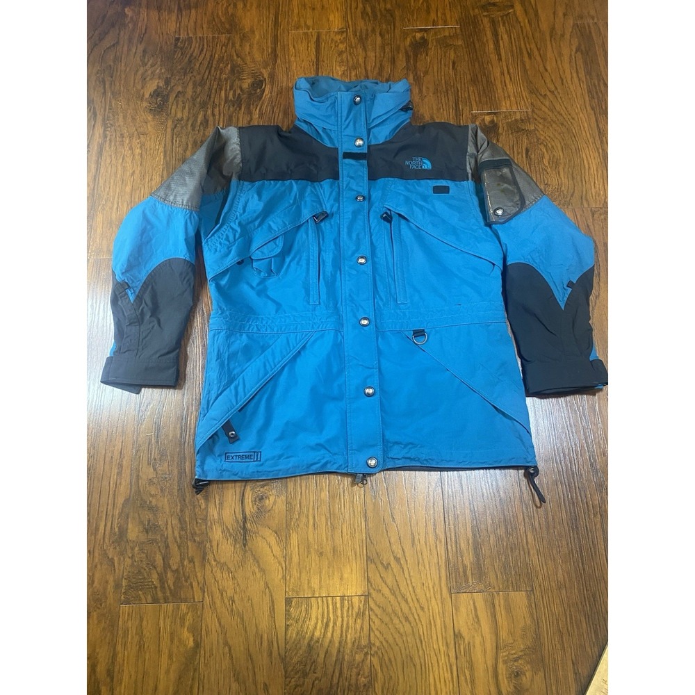 The North Face‎ Extreme Gear Vintage Ski Jacket Blue Black Mens Size 10 RN